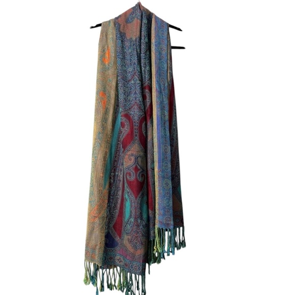 Accessories - Assorted colors Tassle Boho Paisley Fringe Wrap Shawl Scarf 78”